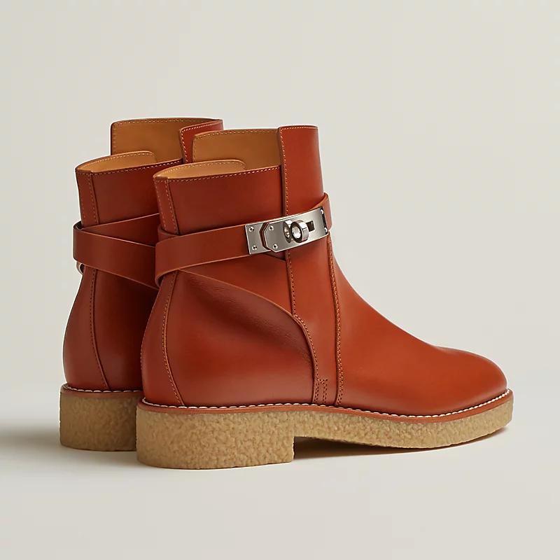 Giày Hermes Follow Ankle Boot Nữ Nâu